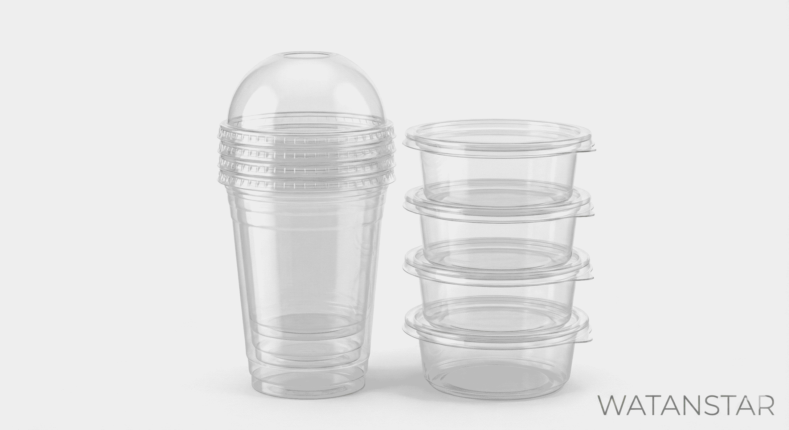 أكواب وعبوات بلاستيكية