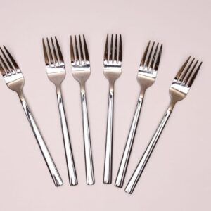 طقم شوكة اكل يد مربعه 6 ق