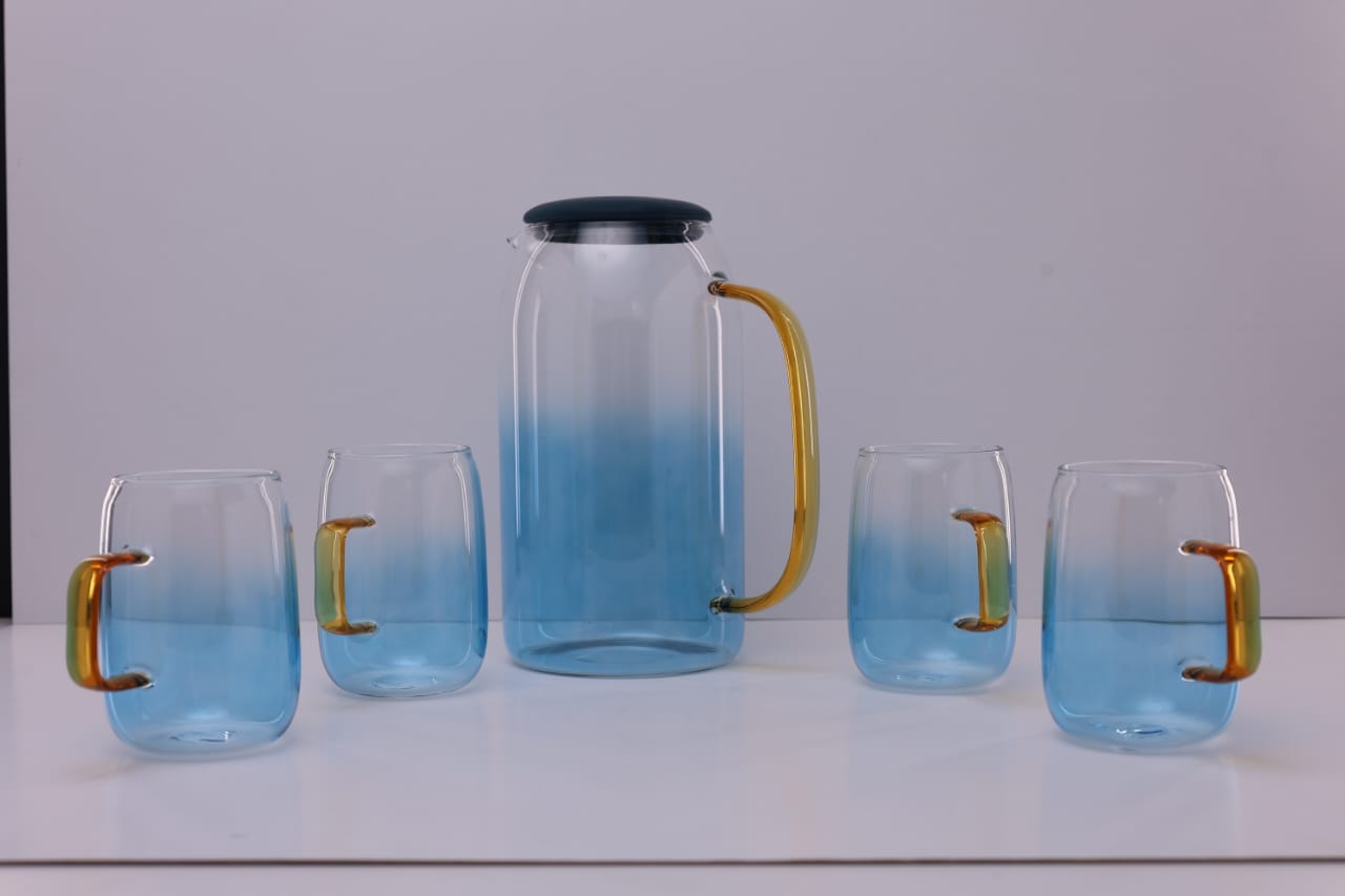 طقم شاي 4 كوب + دورق طقم شاي 4 كوب + دورق