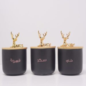 طقم 3 شاي ق بورسلين كريستال